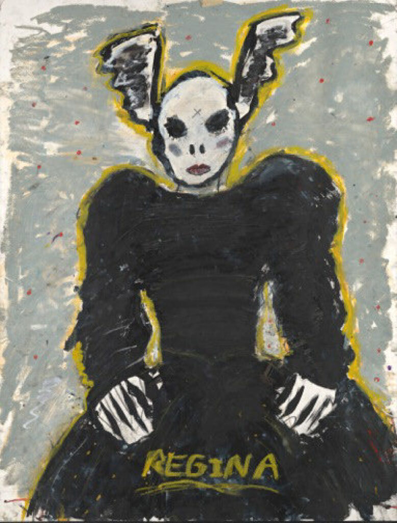 Titled: Regina (Queen), 2007/2021
Medium: Mixed media on paper mounted on canvas